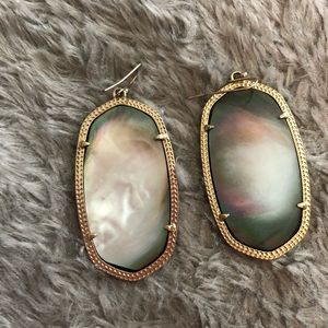 Kendra Scott Black Mother of Pearl earrings